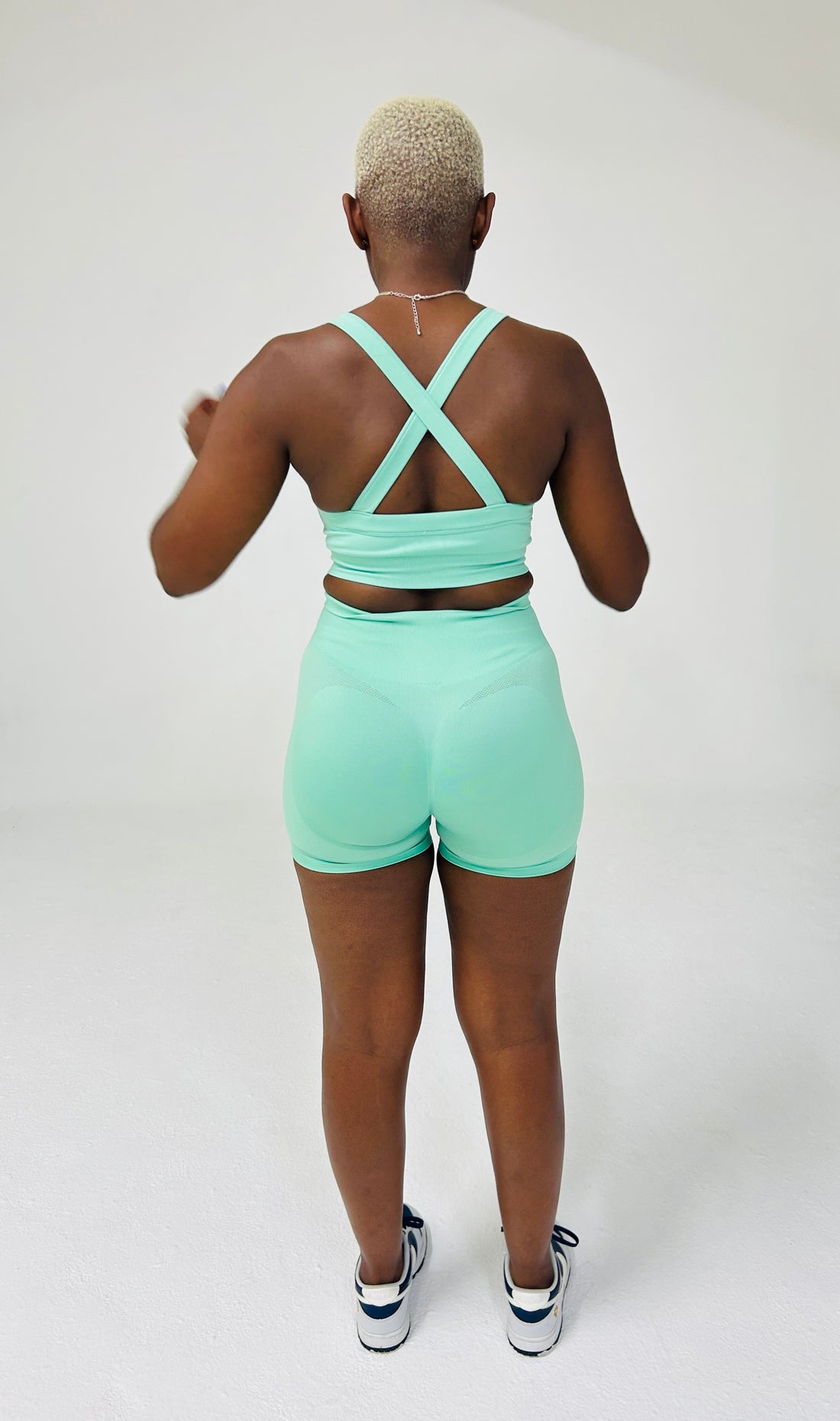Cross Back Seamless Short Set